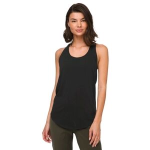 LULULEMON Love Tank Black Racerback Sleeveless Pleated Performance Tank Top SZ 6